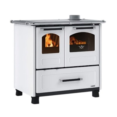 Ιταλική ξυλόσομπα κουζίνα La Nordica Family 4.5 λευκή, 7.5kW - Ιταλικές ξυλόσομπες και Ενεργειακά τζάκια