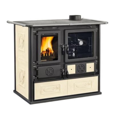 Ιταλική ξυλόσομπα κουζίνα La Nordica Rosa 5.0 εκρού, 8.8kW - Ιταλικές ξυλόσομπες και Ενεργειακά τζάκια
