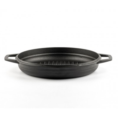 Μαντεμένιο τηγάνι εμαγιε γκριλ Hosse, Black Onyx, Ф22cm - Μαντεμένια Τηγάνια