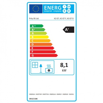 Ξυλόσομπα Prity K3 GT D, 8.1 kW - Ξυλόσομπες