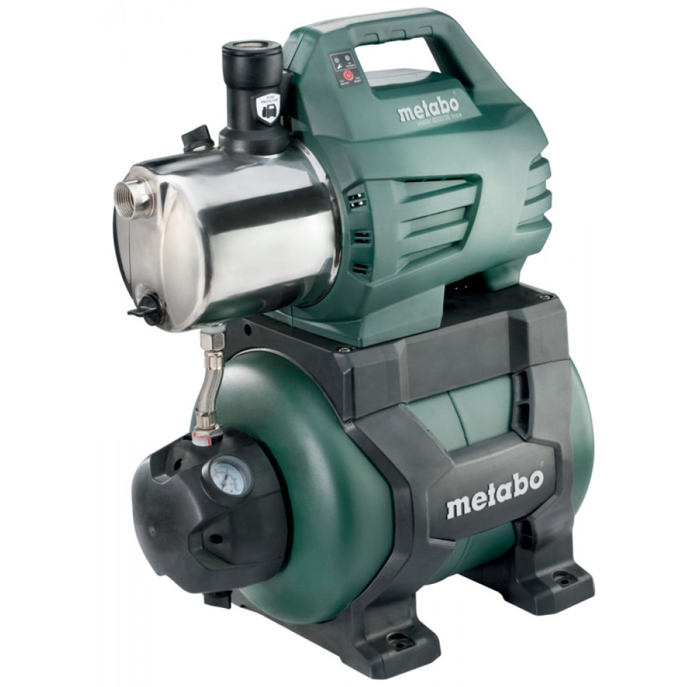 Μονοφασική υδροφόρα αντλία νερού METABO HWW 6000/25 INOX, ισχύς 1300 W, παροχή 6000 l/h, ύψος 55 m, χωρητικότητα δεξαμενής 24 L | Αντλίες νερού | Υδραυλικά Όργανα |