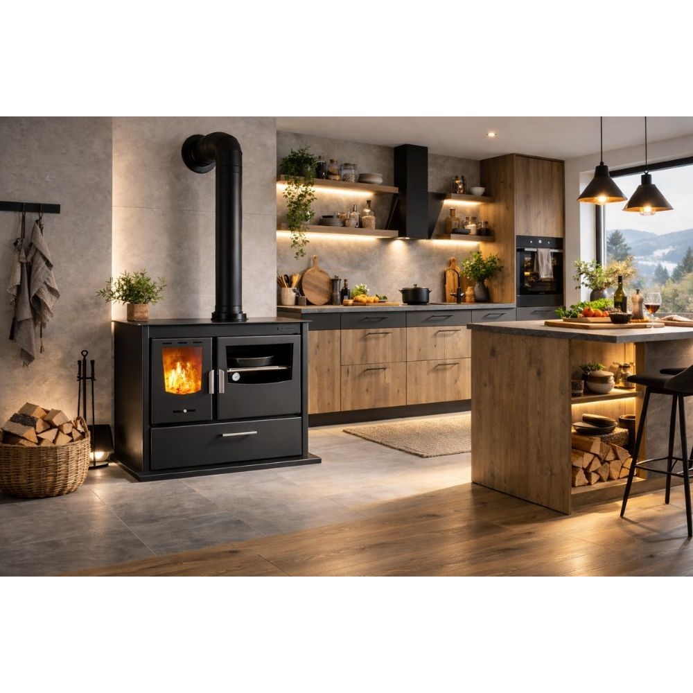 Wood cooker stove Balkan Energy ATS ΜΑSΙΝΑ PLUS 900, 12.15kW |  |  |