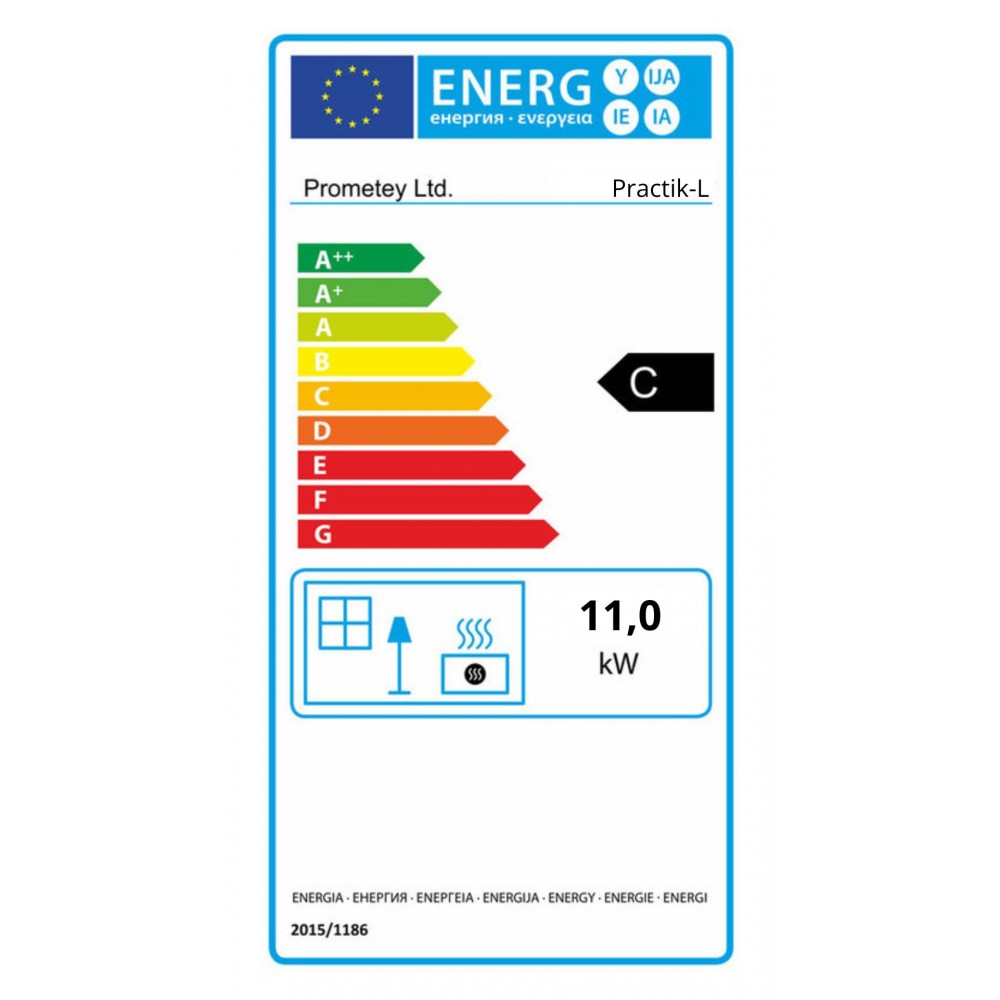 Ξυλόσομπα με φούρνο Prometey Practik-L, 11kW | Ξυλόσομπες με φούρνο | Ξυλόσομπες |
