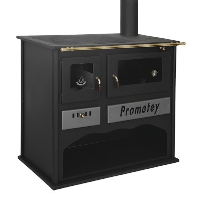 Ξυλόσομπα με φούρνο Prometey Practik-L, 11kW - Ξυλόσομπες με φούρνο