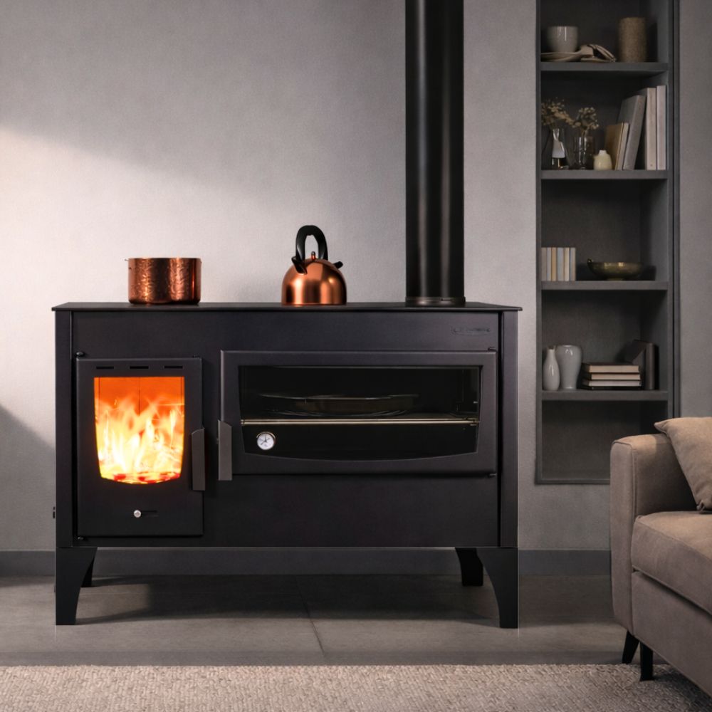 Ξυλόσομπα με φούρνο Balkan Energy ATS ΜΑSΙΝΑ VERGINA, 10.2kW | Ξυλόσομπες με φούρνο | Ξυλόσομπες |