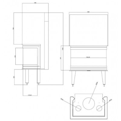 Ενεργειακό τζάκι Balkan Energy ATS AIR PANORAMA 800, 16.04kW - Ενεργειακά Τζάκια