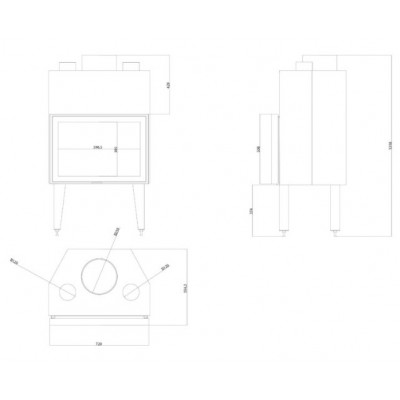 Ενεργειακό τζάκι Balkan Energy ATS STABLE AIR 700, με αεραγωγούς, 14.8kW - Ενεργειακά Τζάκια