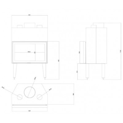 Ενεργειακό τζάκι Balkan Energy ATS STABLE AIR 800, με αεραγωγούς, 15.95kW - Ενεργειακά Τζάκια