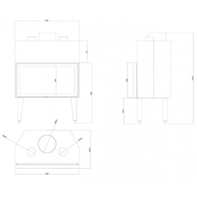 Ενεργειακό τζάκι Balkan Energy ATS STABLE AIR 900, με αεραγωγούς, 19.59kW - Ενεργειακά Τζάκια