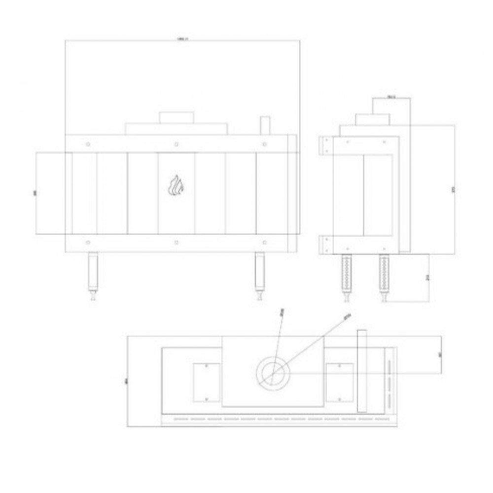 Τζάκι αερίου Balkan Energy GAS CORNER 100, 10.2kW | Τζάκια αερίου | Ενεργειακά Τζάκια |