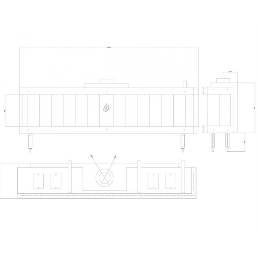 Τζάκι αερίου Balkan Energy GAS CORNER 200, 17kW | Τζάκια αερίου | Ενεργειακά Τζάκια |