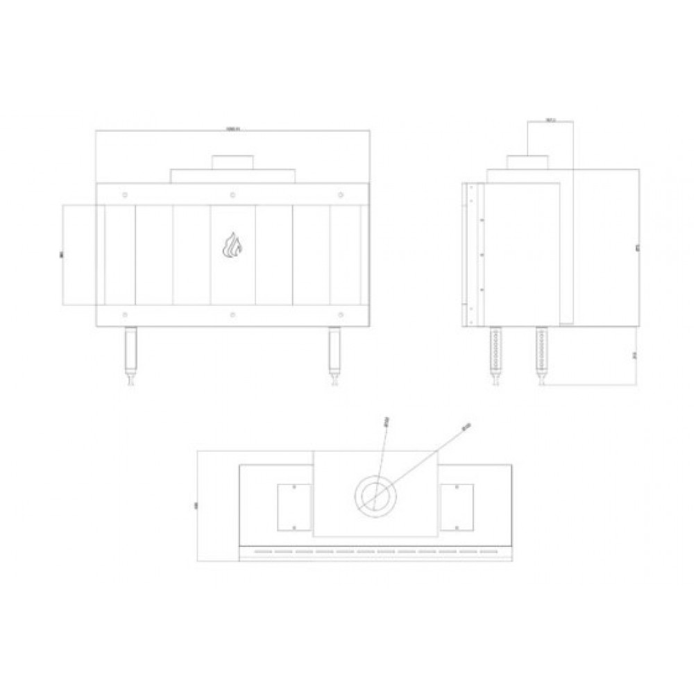 Τζάκι αερίου Balkan Energy GAS STRAIGHT 100, 10.2kW | Τζάκια αερίου | Ενεργειακά Τζάκια |