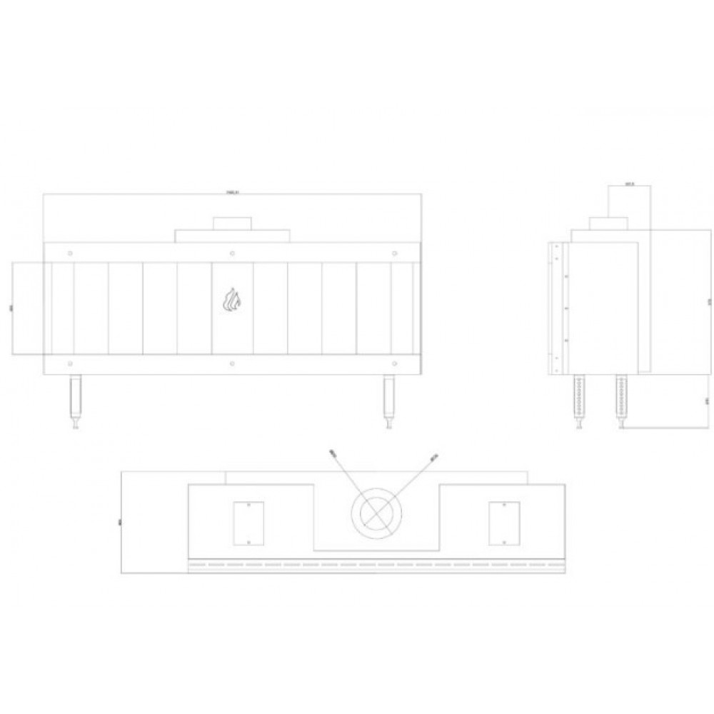 Τζάκι αερίου Balkan Energy GAS STRAIGHT 150, 13kW | Τζάκια αερίου | Ενεργειακά Τζάκια |