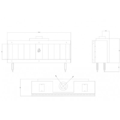 Τζάκι αερίου Balkan Energy GAS STRAIGHT 150, 13kW - Ενεργειακά Τζάκια