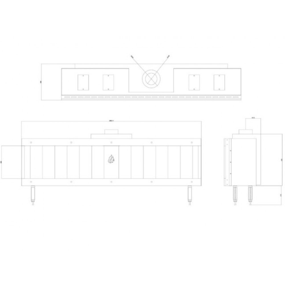 Τζάκι αερίου Balkan Energy GAS STRAIGHT 200, 17kW | Τζάκια αερίου | Ενεργειακά Τζάκια |