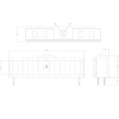 Τζάκι αερίου Balkan Energy GAS STRAIGHT 200, 17kW - Ενεργειακά Τζάκια