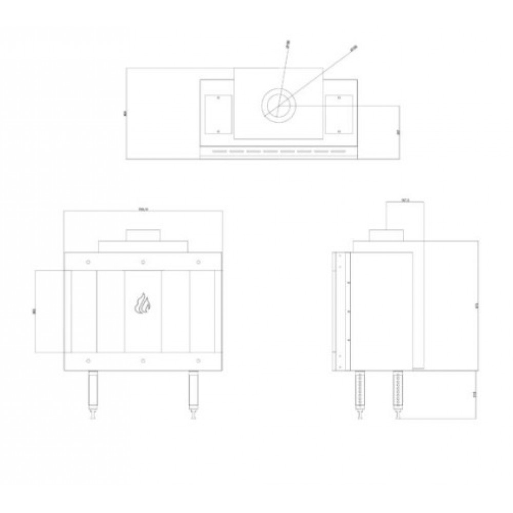 Τζάκι αερίου Balkan Energy GAS STRAIGHT 70, 7.8kW | Τζάκια αερίου | Ενεργειακά Τζάκια |