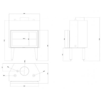 Ενεργειακό τζάκι καλοριφέρ Balkan Energy ATS STABLE HYDRO 800, 30.79kW - Ενεργειακά Τζάκια Καλοριφέρ