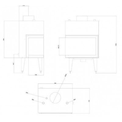 Ενεργειακό τζάκι καλοριφέρ Balkan Energy ATS STABLE HYDRO CORNER 700, αριστερά, 19.56kW - Σύγκριση Προϊόντων