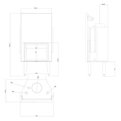 Ενεργειακό τζάκι καλοριφέρ Balkan Energy ATS STRAIGHT HYDRO 700, 24.56kW - Ενεργειακά Τζάκια Καλοριφέρ