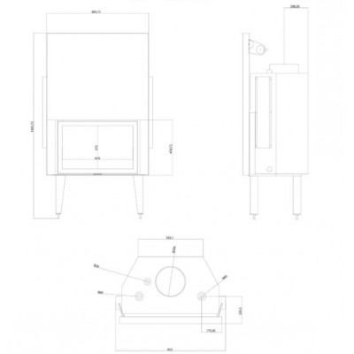Ενεργειακό τζάκι καλοριφέρ  Balkan Energy ATS STRAIGHT HYDRO 800, 29.58kW - Ενεργειακά Τζάκια Καλοριφέρ