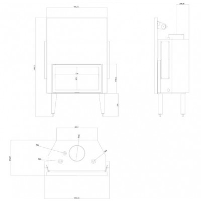 Ενεργειακό τζάκι καλοριφέρ Balkan Energy ATS STRAIGHT HYDRO 900, 32.2kW - Ενεργειακά Τζάκια Καλοριφέρ
