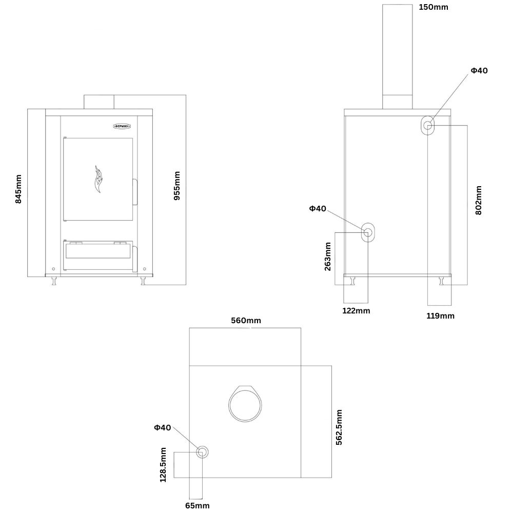Λέβητας Ξύλου Balkan Energy ATS HYDRO, 20 kW | Λέβητες Ξύλου |  |