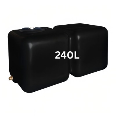 Δεξαμενή αποθήκευσης πόσιμου νερού HydroMoby AQUA S12, οριζόντια 240 L (μαύρη) - Δεξαμενές Νερού