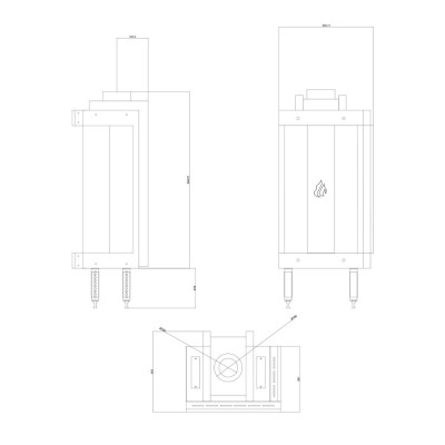 Τζάκι αερίου Balkan Energy GAS STANDING CORNER, 3.9kW - 6.0kW - Τζάκια αερίου