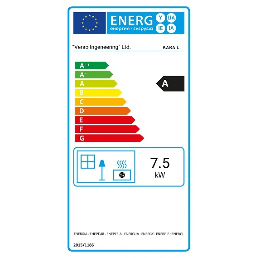 Ξυλόσομπα Verso Kara L, 7.5kW | Σόμπες ξύλου | Ξυλόσομπες |