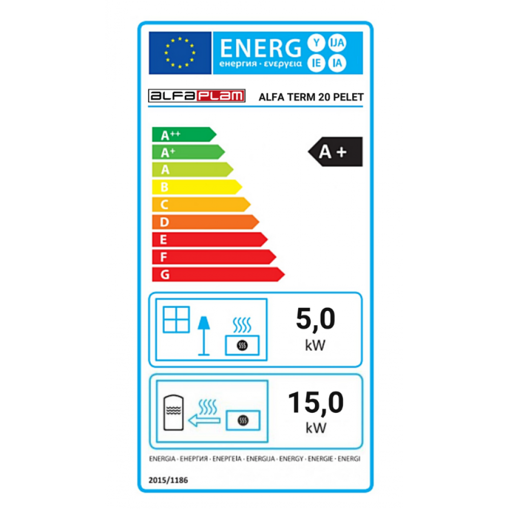 Μασίνα πέλλετ Alfa Plam Alfa Term 20 Anthracite, 20kW | Κουζίνες Μασίνες Pellet | Pellet |