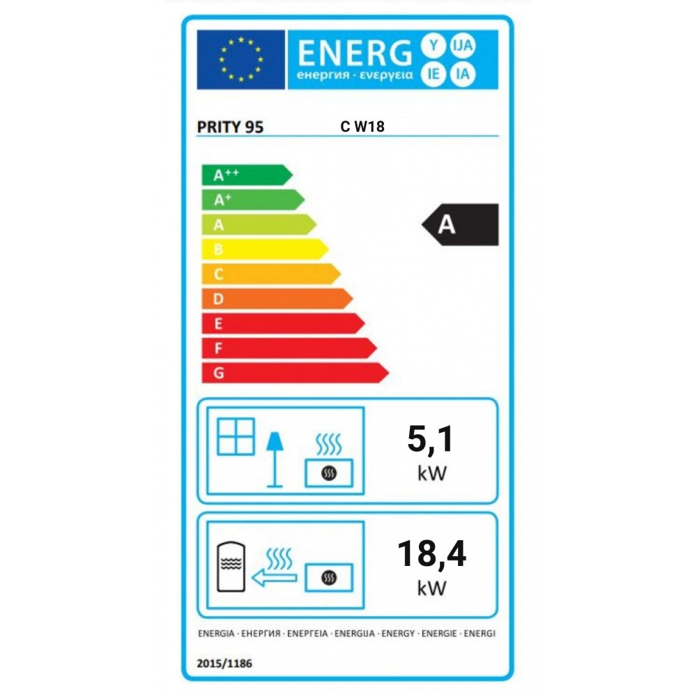 Ενεργειακό τζάκι καλοριφέρ Prity C W18, 23.5kW | Υδραυλικά Τζάκια | Ενεργειακά Τζάκια |