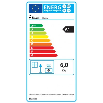 Ξυλόσομπα MBS Happy Ivory, 6kW - Ξυλόσομπες