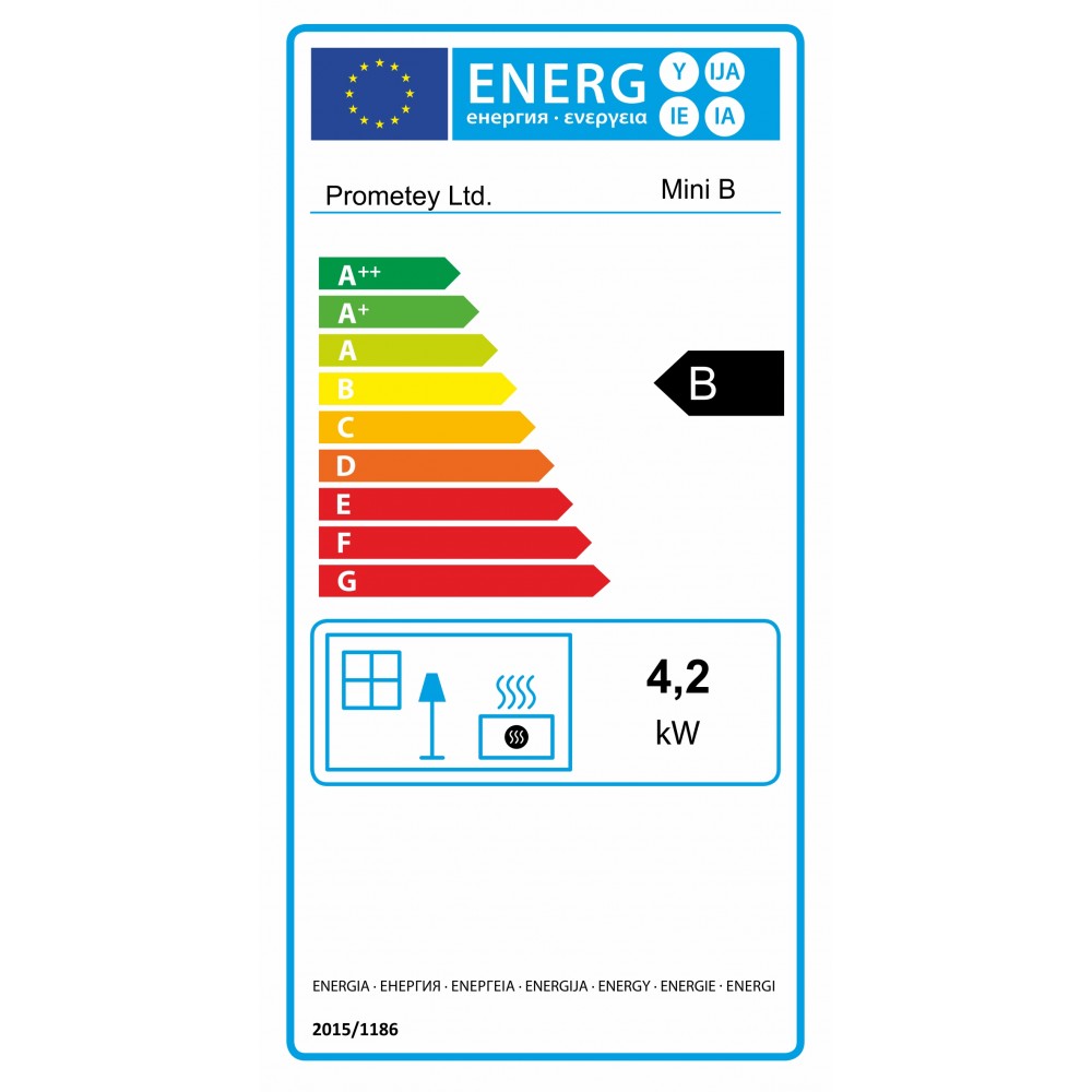Ξυλόσομπα Prometey Mini B, 5kW | Σόμπες ξύλου | Ξυλόσομπες |