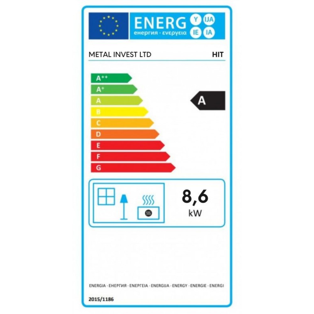 Ξυλόσομπα Metalik HIT, με χυτοσιδηρή επιφάνεια 8.6 kW | Σόμπες ξύλου | Ξυλόσομπες |