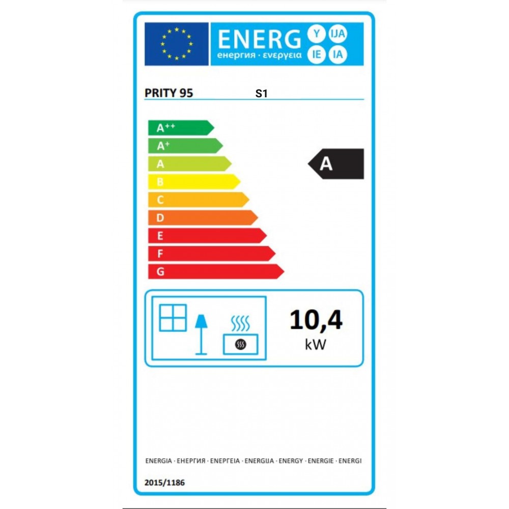 Ξυλόσομπα Prity S1, 10.4kW | Ξυλόσομπες | Ξύλο |