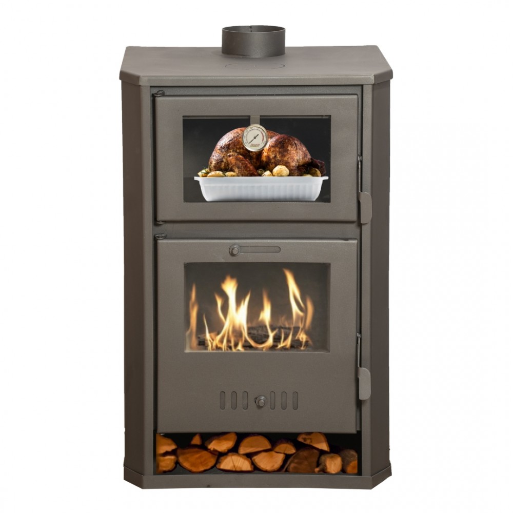 Ξυλόσομπα καλοριφερ με φούρνο Balkan Energy Suzana Ceramic, 11.6kW - 17.5kW | Ξυλόσομπες καλοριφέρ | Ξυλόσομπες |