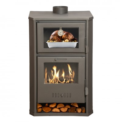 Ξυλόσομπα καλοριφερ με φούρνο Balkan Energy Suzana Ceramic, 11.6kW - 17.5kW - Ξυλόσομπες