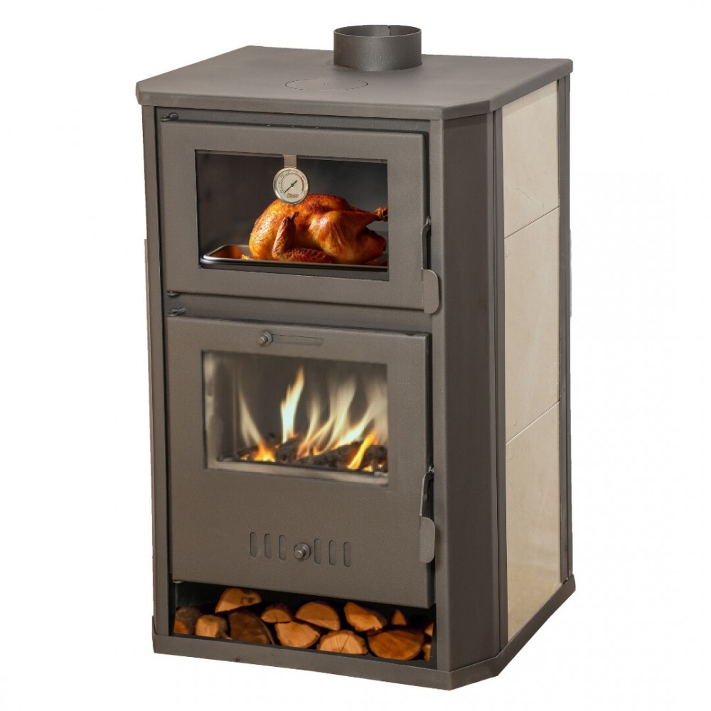 Ξυλόσομπα καλοριφερ με φούρνο Balkan Energy Suzana Ceramic, 11.6kW - 17.5kW | Ξυλόσομπες καλοριφέρ | Ξυλόσομπες |