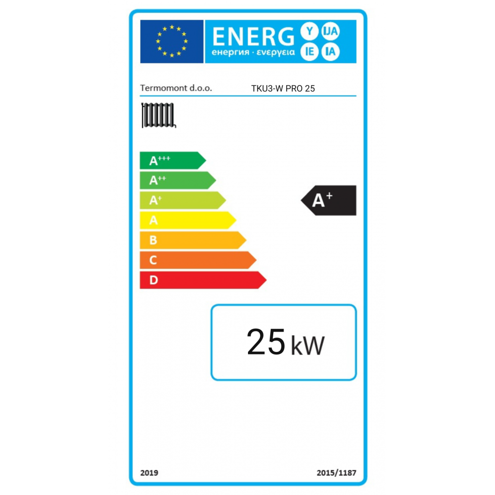 Λέβητας ξύλου Termomont TKU3-W PRO, 25 kW | Λέβητες Ξύλου | Ξύλο |