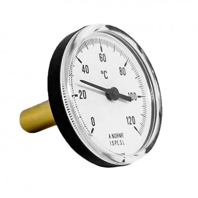 Bimetallic thermoplastic thermometer Cewal, Rear stem 50mm x 1/2'' - Υδραυλικά Όργανα