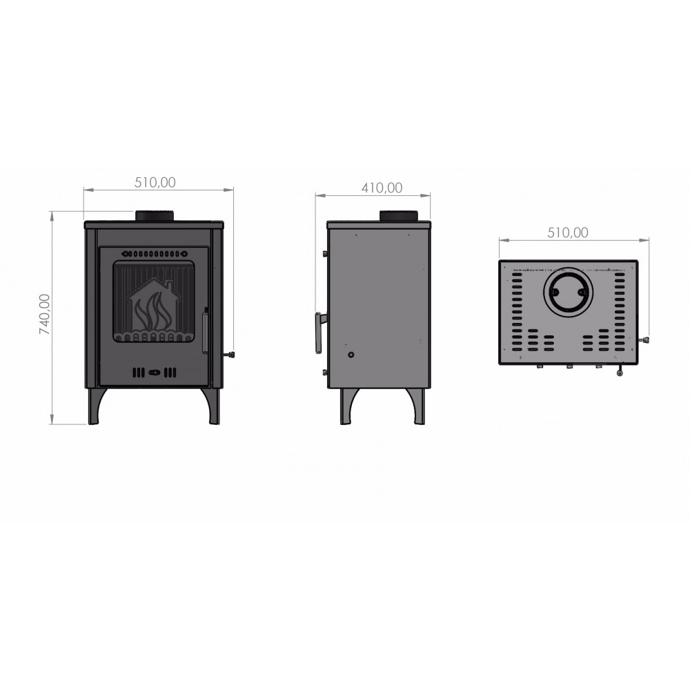 Ξυλόσομπα Balkan Energy Olympus, 7.8 kW | Σόμπες ξύλου | Ξυλόσομπες |