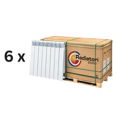 Πλήρες Σετ Καλοριφέρ Αλουμινίου  Helyos Evo H700, 6 τεμ. x 10 φέτες - Σώματα καλοριφέρ