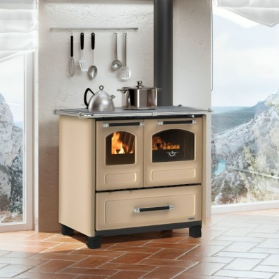 Ιταλική ξυλόσομπα κουζίνα La Nordica Family 4.5 Καφέ, 7.5kW - Ιταλικές ξυλόσομπες και Ενεργειακά τζάκια