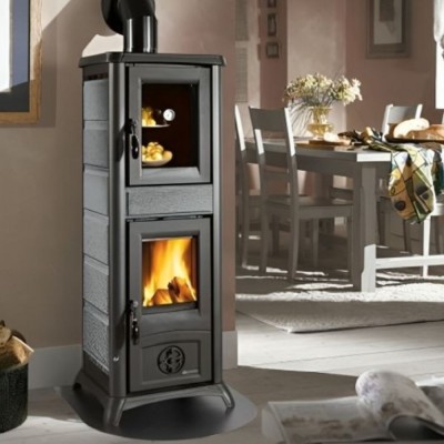 Ιταλική ξυλόσομπα με φούρνο La Nordica Gemma Forno 5.0  φυσική πέτρα, 7.3kW - Ιταλικές ξυλόσομπες και Ενεργειακά τζάκια