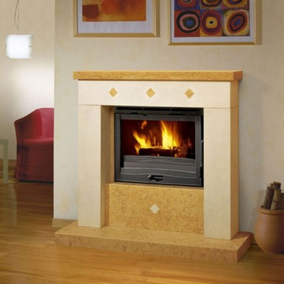 Ιταλικό μαντεμένιο τζάκι ξύλου La Nordica Inserto 70 4.0 ventilato, 7.8kW - Ιταλικές ξυλόσομπες και Ενεργειακά τζάκια