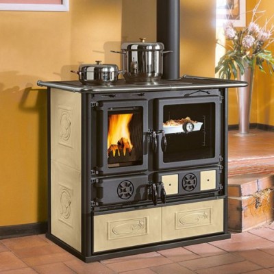Ιταλική ξυλόσομπα κουζίνα La Nordica Rosa 5.0 εκρού, 8.8kW - Ιταλικές ξυλόσομπες και Ενεργειακά τζάκια