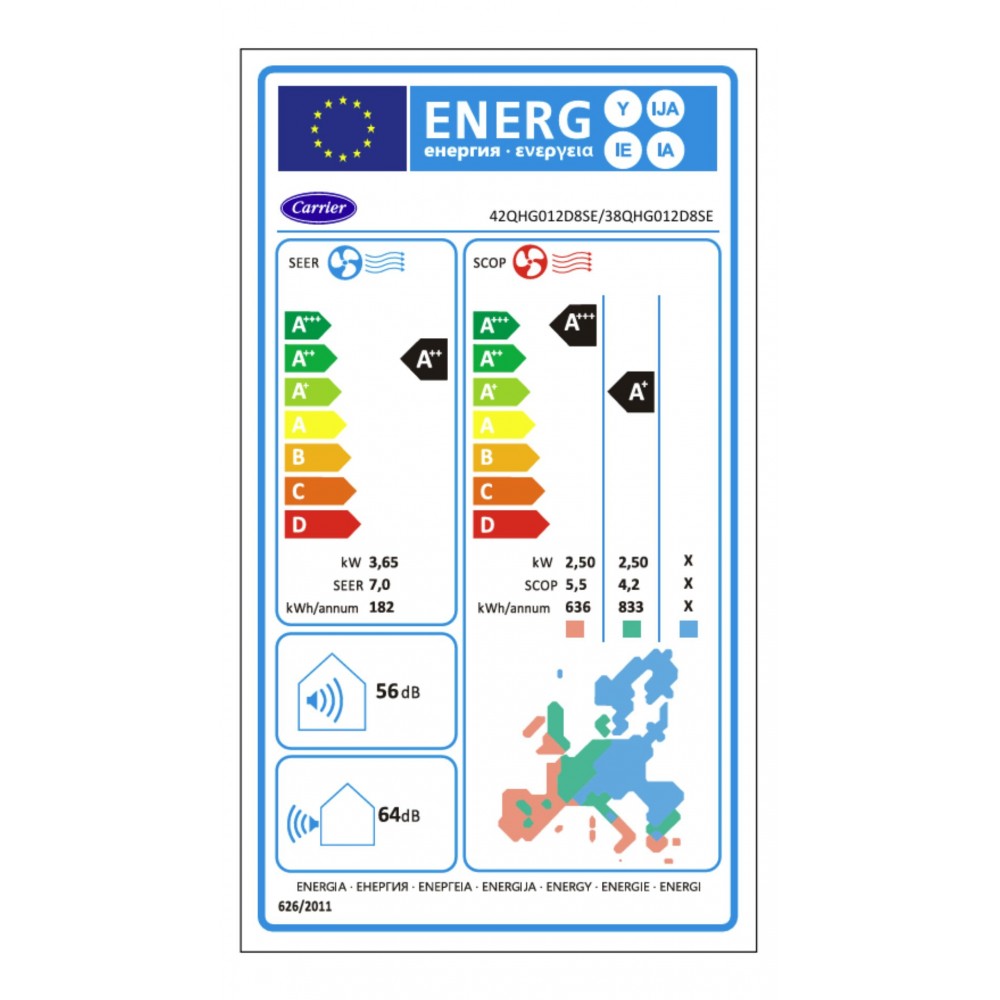 Κλιματιστικό Inverter Carrier Extreme2, 12000 BTU, A++/A+ με WiFi | Επίτοιχα κλιματιστικά | Κλιματιστικά |