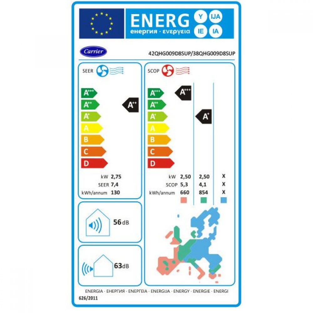 Κλιματιστικό Inverter Carrier Superia, 9000 BTU, A++/A+ με Ιονιστή και WiFi | Επίτοιχα κλιματιστικά | Κλιματιστικά |