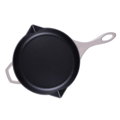 Μαντεμένιο Τηγάνι Εμαγιέ Hosse, Ιβουάρ, Ф28cm - Επίπεδα Μαντεμένια Τηγάνια